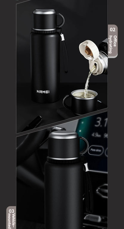 2L Thermos Insulated Water Bottle Hot Water Bottle Vacuum Flask Smart coffee drinkware cup Stainless Steel Double Wall Kettles