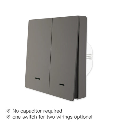 MOES Smart Light Switch Tuya ZigBee No Neutral Wire No Capacitor Needed Smart Life 2/3 Way Works with Alexa Google Home 2mqtt
