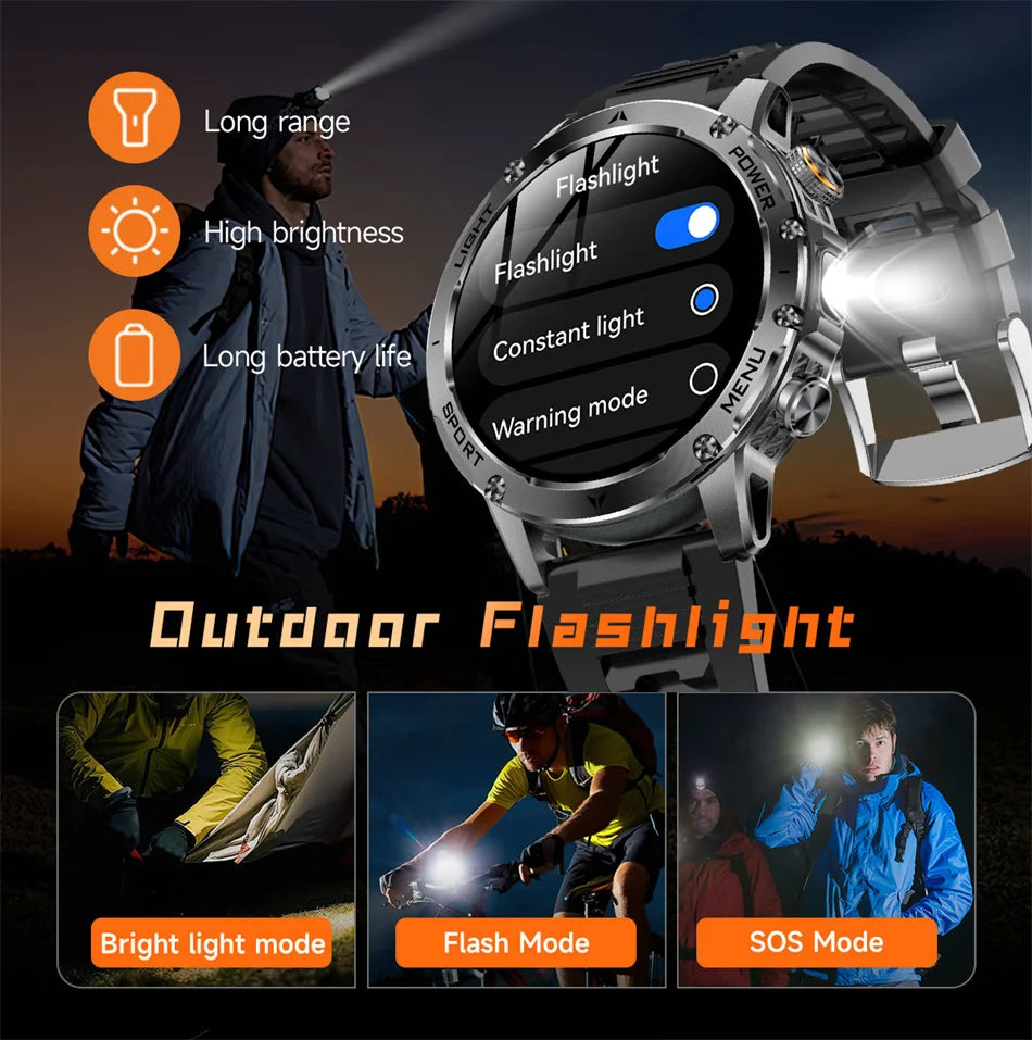 T-Rex 3 Military Grade 1000mAh Battery Smart Watch IP68 Waterproof GPS Bluetooth call AMOLED HD Men Sports 2025 New Smartwatch