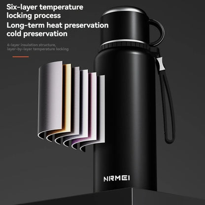 2L Thermos Insulated Water Bottle Hot Water Bottle Vacuum Flask Smart coffee drinkware cup Stainless Steel Double Wall Kettles