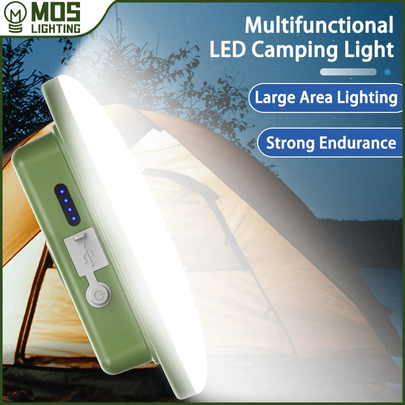 MOSLIGHTING Rechargeable Camping Strong Light with Magnet Zoom Portable Torch Tent Light Work Car Maintenance Lighting LED USB