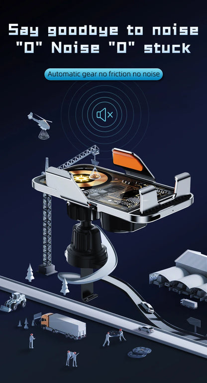 Universal Car Wireless Charging Mobile Phone Holder Air Outlet Navigation Bracket Transparent Vehicle Mount for Smartphones