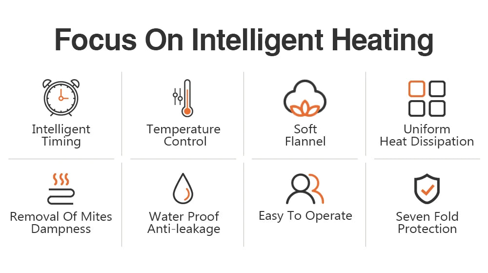 Electric Bed Sheet Heated 220V Blankets Heated Electric Sheet Intelligent Controller EU Plug Home Living Room Office Winter Use