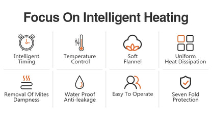 Electric Bed Sheet Heated 220V Blankets Heated Electric Sheet Intelligent Controller EU Plug Home Living Room Office Winter Use