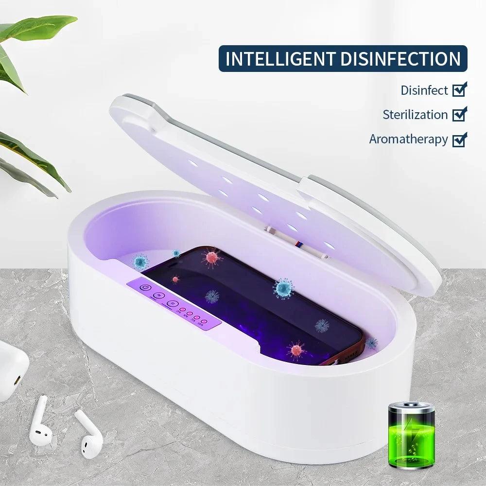 Electric UV Sterilizer Aromatherapy Disinfection Box for Jewelry Glasses Phone Nail Manicure Make Up Tools