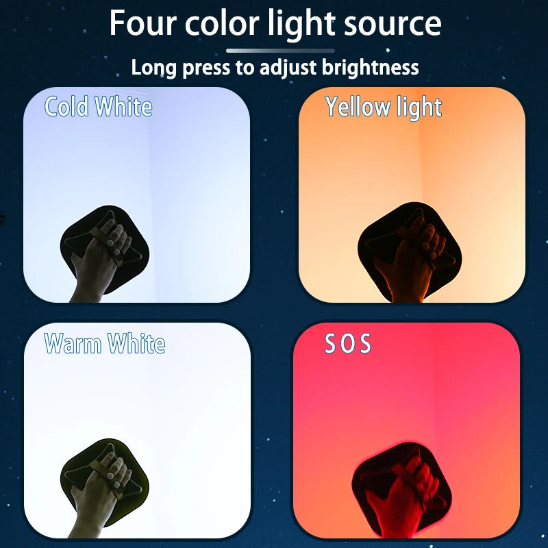 MOSLIGHTING Rechargeable Camping Strong Light with Magnet Zoom Portable Torch Tent Light Work Car Maintenance Lighting LED USB