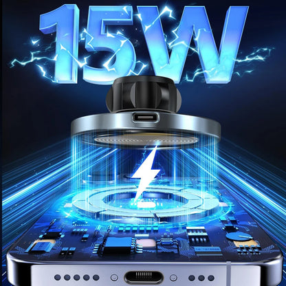 UYUXIO Strong Magnetic Wireless Car Phone Charger Adapter 15W Air Vent Car Phone Holder for iPhone 16 15 14 13 Pro Max Plus 12