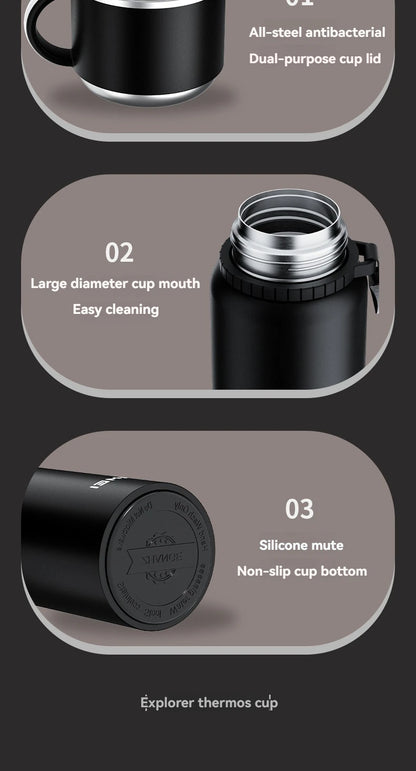 2L Thermos Insulated Water Bottle Hot Water Bottle Vacuum Flask Smart coffee drinkware cup Stainless Steel Double Wall Kettles