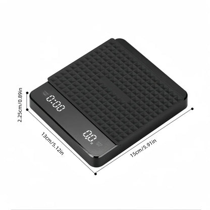 High-precision Electronic Coffee Scale with Waterproof Pad LED Display USB Timing Professional Home Coffee Accessories 3kg/0.1g