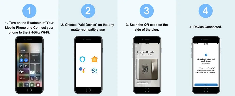 Matter Smart Socket UK WiFi Smart Plug 16A Mini Home Appliance Outlet Voice App Control Work with Alexa Google Home HomeKit Siri