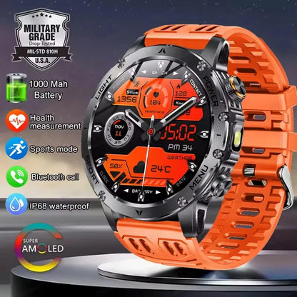 T-Rex 3 Military Grade 1000mAh Battery Smart Watch IP68 Waterproof GPS Bluetooth call AMOLED HD Men Sports 2025 New Smartwatch