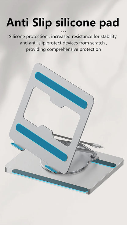 Blueendless Aluminum ipad Holder 10 in 1 docking C hub 4K 60Hz Type C Adapter USB3.0 5Gbps 100W PD Charger For Laptop desktop