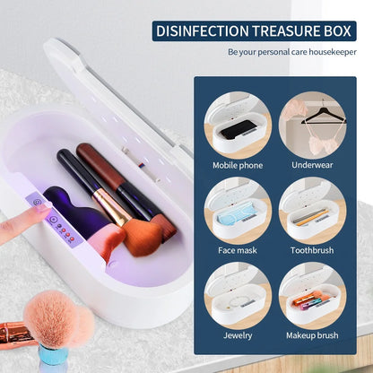Electric UV Sterilizer Aromatherapy Disinfection Box for Jewelry Glasses Phone Nail Manicure Make Up Tools