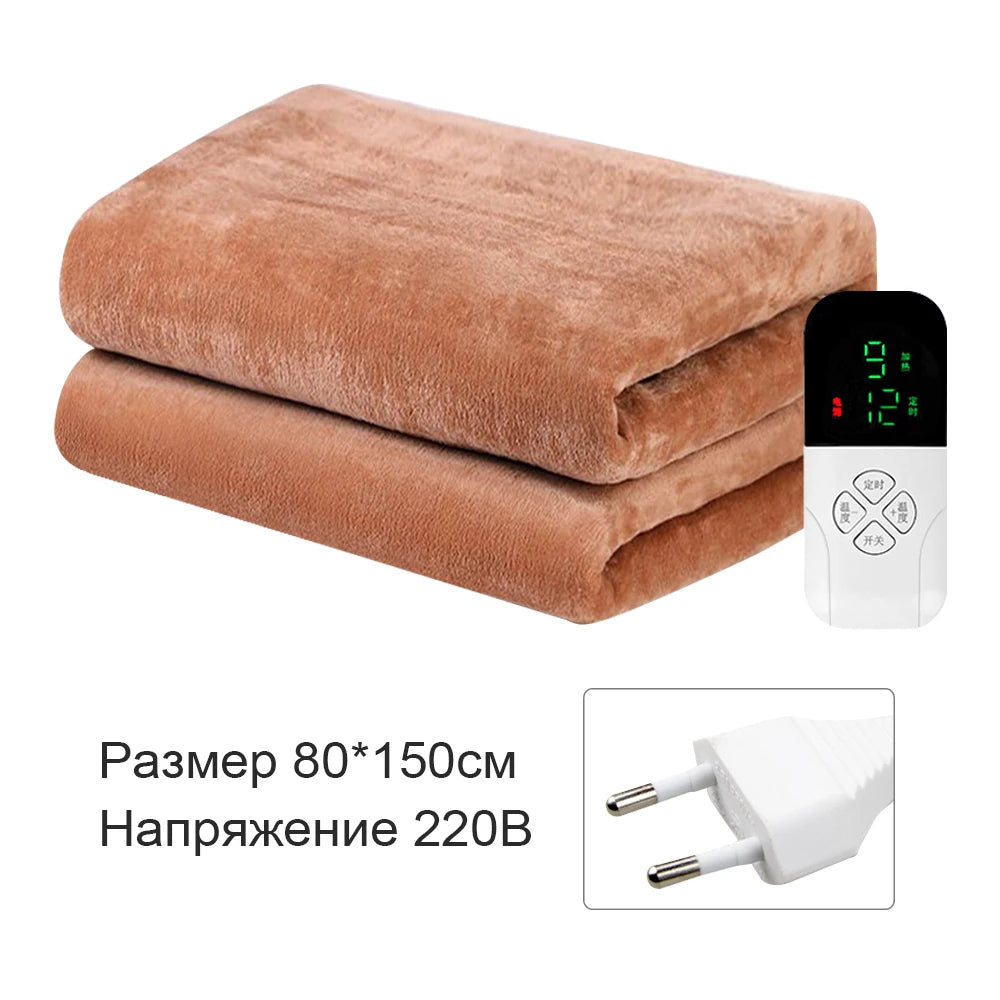Electric Bed Sheet Heated 220V Blankets Heated Electric Sheet Intelligent Controller EU Plug Home Living Room Office Winter Use