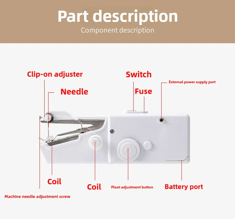 Sewing machine household small multi-function portable mini DIY manual tailor sewing machine manual sewing machine