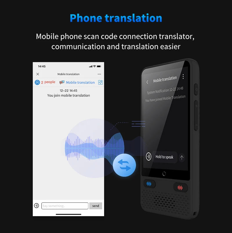 Language Translator Device AI Translation Support ChatGPT 138 Languages Translation Two Way Real Time Voice Translation with