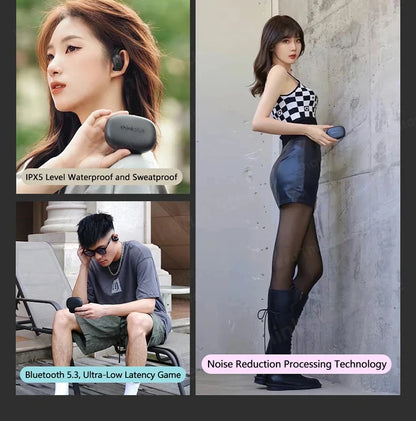 New Lenovo LP75 TWS Sports Earphones Bluetooth 5.3 Wireless Headphones Waterproof HiFi Stereo Noise Reduction Earbuds with Mics