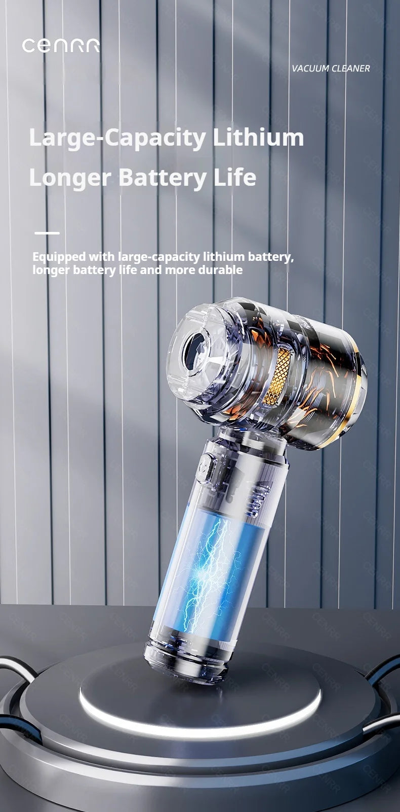 CENRR 998000PA Car Vacuum Cleaner Powerful Portable HandHeld Vacuum Cleaner For Car Wireless Cleaner Robot Car Accessories