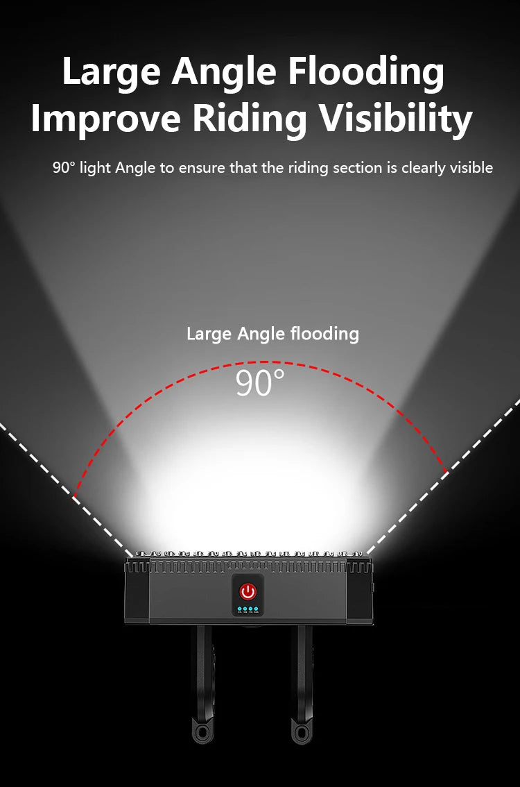 5/8 LED Bicycle Front Light USB Rechargeable 130dB Cycling Bike Horn Easy to Install 6 Modes Bicycle Bell Light