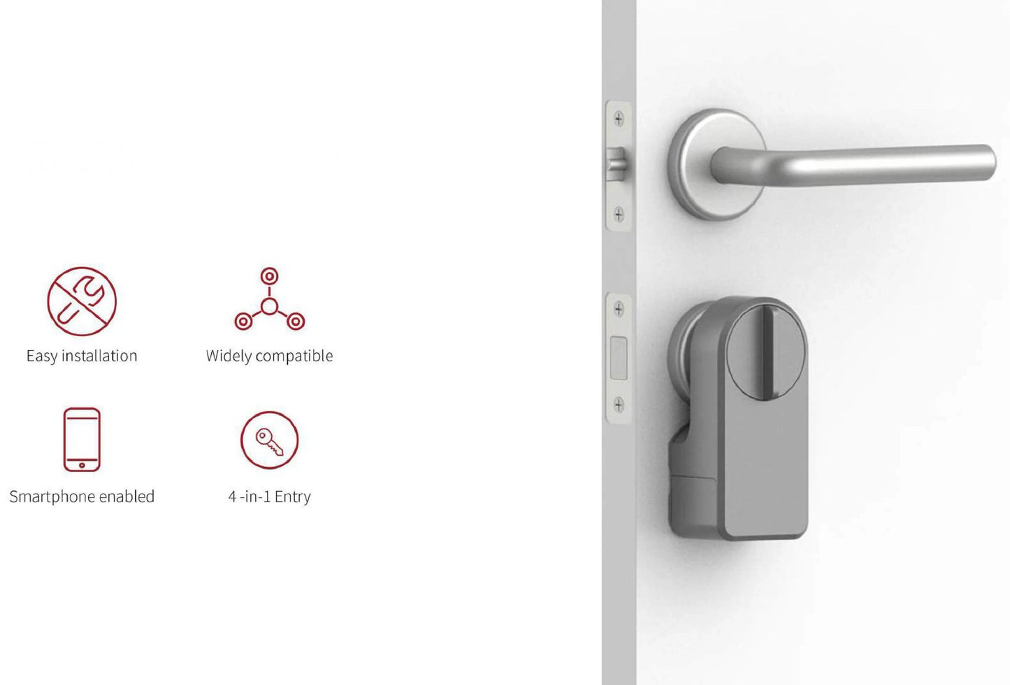 A1 Pro Bluetooth Smart Door Lock Tuya APP Remote Control Keyless Unlock Smart Life Cylinder DIY Easy Installation