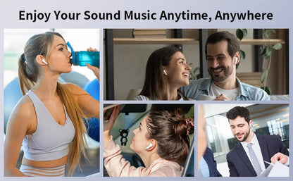 Wireless Earbuds with Bluetooth 5.3, In-Ear Headphones Featuring 4 ENC Mics and 36 Hours of Playtime, LED Display Included.