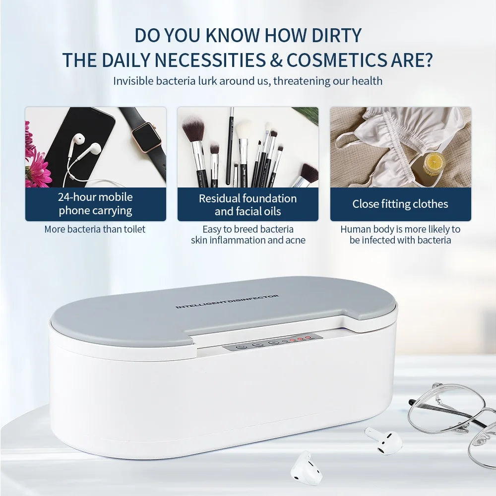 Electric UV Sterilizer Aromatherapy Disinfection Box for Jewelry Glasses Phone Nail Manicure Make Up Tools