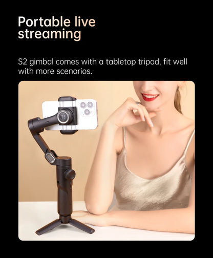 AOCHUAN 3-Axis Handheld Gimbal Stabilizer SmartXE for Smartphone for iPhone Android AI Face Tracking TikTok Vlog