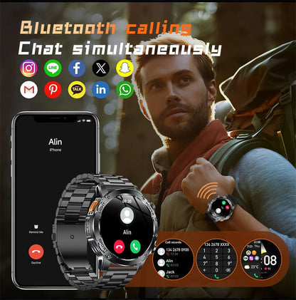 T-Rex 3 Military Grade 1000mAh Battery Smart Watch IP68 Waterproof GPS Bluetooth call AMOLED HD Men Sports 2025 New Smartwatch