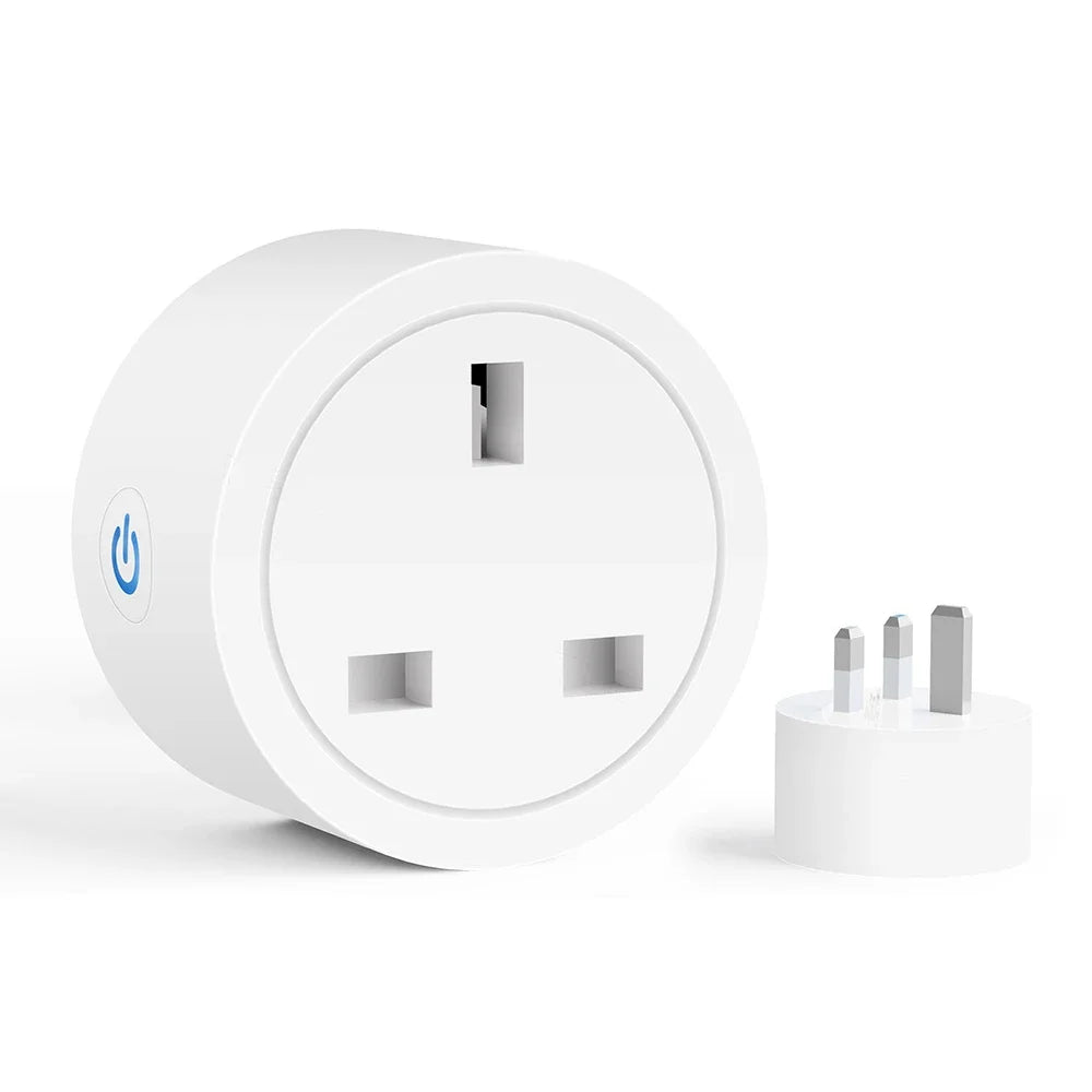 Matter Smart Socket UK WiFi Smart Plug 16A Mini Home Appliance Outlet Voice App Control Work with Alexa Google Home HomeKit Siri