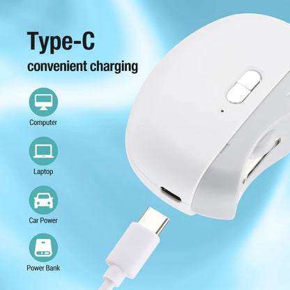 USB Automatic Electric Nail Clipper With Cleaning Brush Nail Trimmer Grinder Polisher Fingernail Cutter Manicure Pedicure Tools