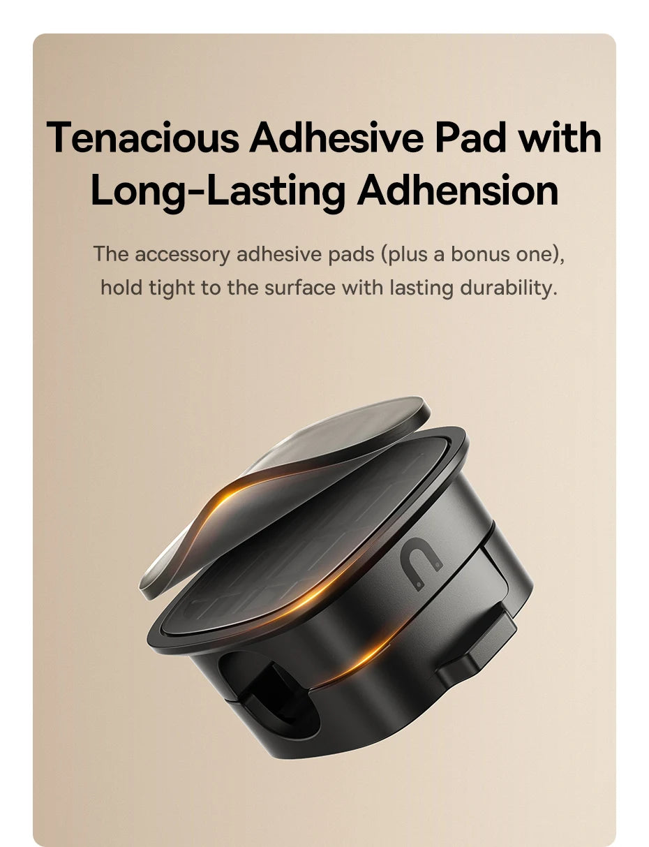 Baseus Cable Organizer Holder Magnetic Cable Smooth Adjustable Cord Holder Under Desk Cable Management Wire Keeper Cable Clips