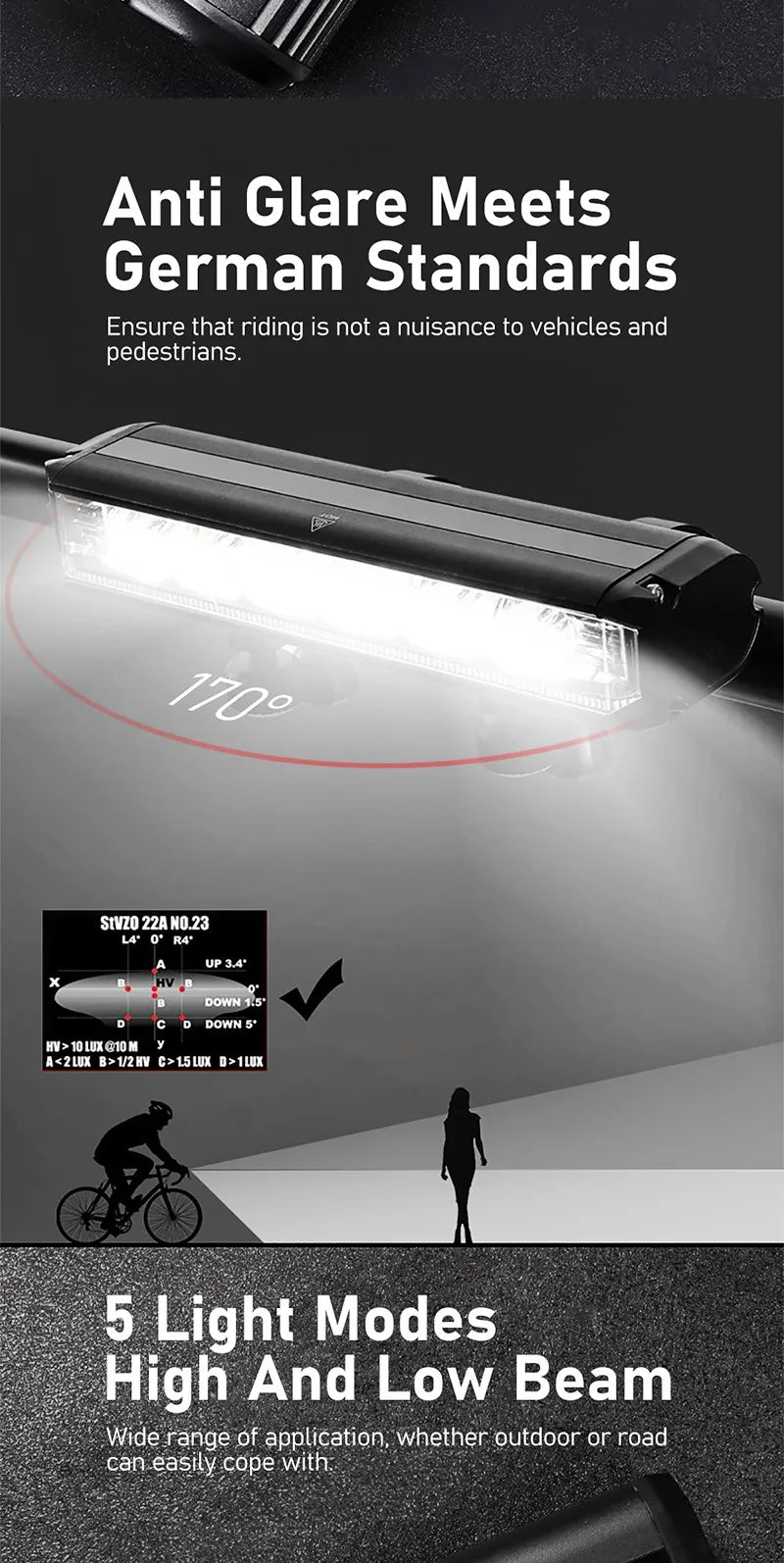 Bicycle Light 8000mAh EOS610 640 Bike Light Waterproof Flashlight USB Charging MTB Road Cycling Lamp Bicycle Light Accessories