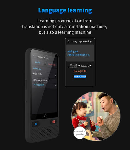 Language Translator Device AI Translation Support ChatGPT 138 Languages Translation Two Way Real Time Voice Translation with