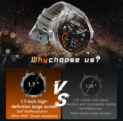 T-Rex 3 Military Grade 1000mAh Battery Smart Watch IP68 Waterproof GPS Bluetooth call AMOLED HD Men Sports 2025 New Smartwatch