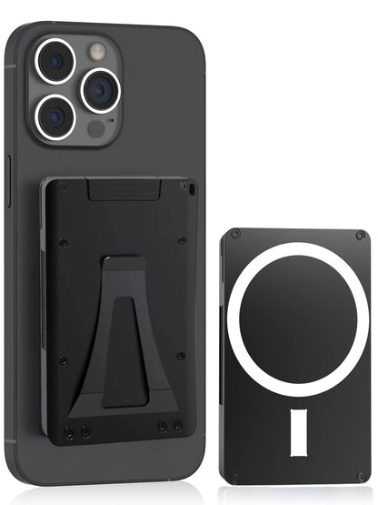 Magnetic Cellphone Wallet for Apple MagSafe with RFID-Blocking Metal Card Holder - Holds 10 Cards